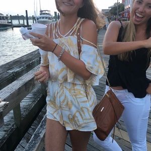 Mink pink romper// xs